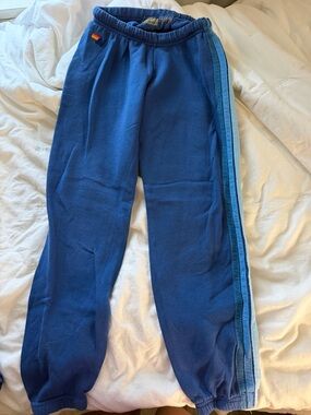 Aviator Nation Royal Blue Joggers with Light Blue Side Stripes